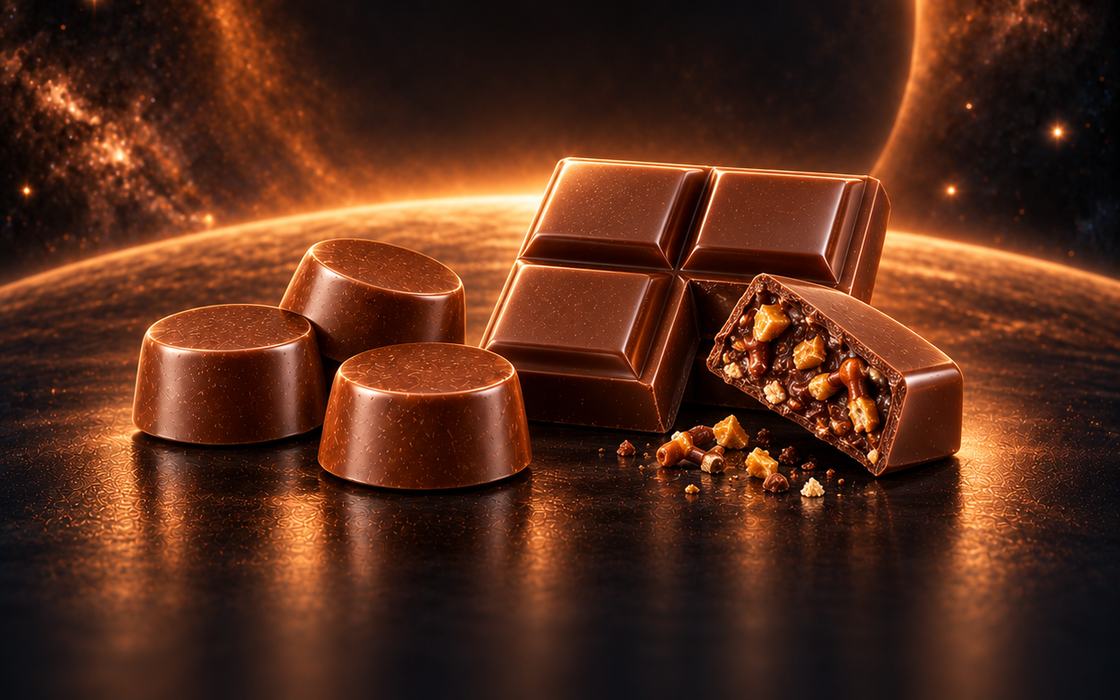 Chocolate dots and bar squares